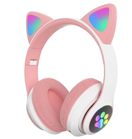 Rožinės Bluetooth ausinės